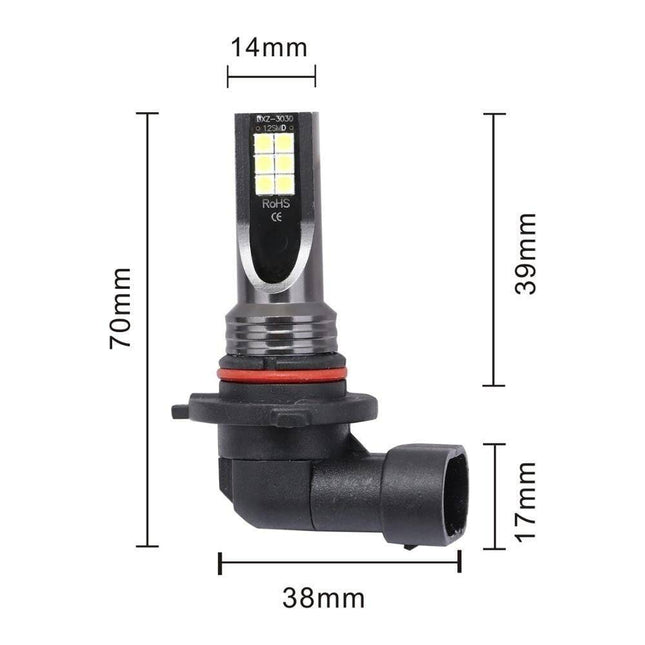 VCTparts HB3 9005 led Mistlicht 8000K Ijsblauw - Mistlampen (set) [Fog Lights] NORGOS 2