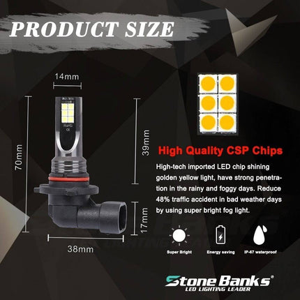 VCTparts HB4 9006 led Mistlicht 8000K - Mistlampen (set) [Fog Lights] NORGOS 7