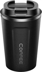 Hervulbare Thermo Koffiebeker Zwart 380 ml - Mok voor onderweg - VCTparts.nl