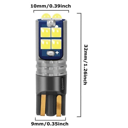 VCTparts High Power led T10 IJs Blauw - W5W (set) [Stadsverlichting - Parkeerverlichting - Kentekenverlichting - Interieurverlichting] NORGOS 3
