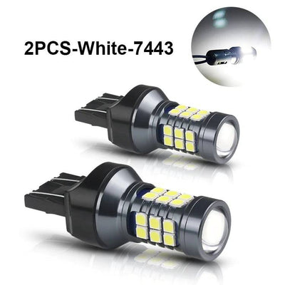 High Power T20 LED Lamp Bol - Wit (set) 7443 W21/5W 3030SMD