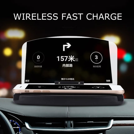 VCTparts HUD Head - up Display met Draadloze Oplader Mobiele Telefoonhouder GPS - navigatie Autosnelheidsprojector Autotelefoonstandaard Spiegeling NORGOS 6