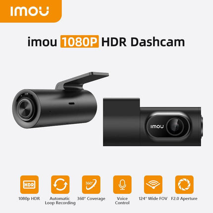 IMOU Dashcam T200 HD 1080P 1CH Auto Recorder met Continue Voeding (64gb) Zwart - VCTparts.nl