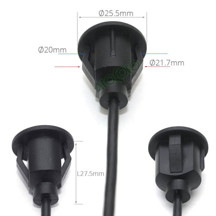 VCTparts Inbouw 4 - pin naar USB Verlangkabel Convertor 100cm Midden Console Dop voor Autoradio naar Telefoon [Verlengsnoer Interface] NORGOS 2