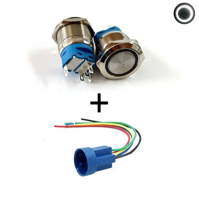 Inbouw Schakelaar 12V Drukknop - Cirkel voor Elektrische Accessoires