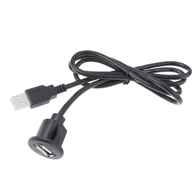 Inbouw USB naar USB Verlangkabel 100cm Midden Console Dop voor Autoradio naar Telefoon [Verlengsnoer Convertor Interface]