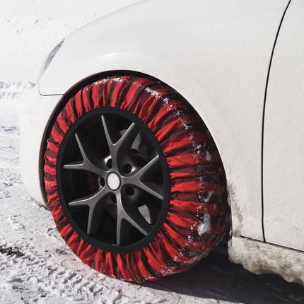 Isse Isse 70 XL Textiel sneeuwkettingen voor Autobanden - Classic Rood Gestreept 2 stuks (set) AMiO 6
