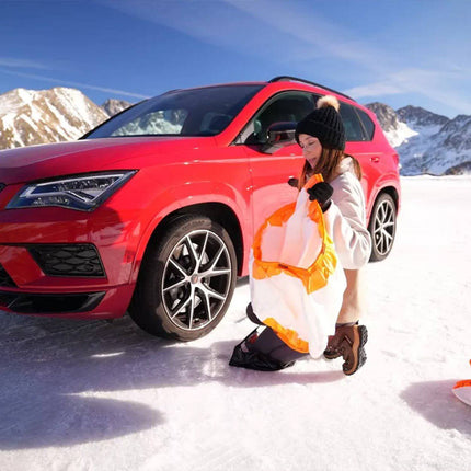 Isse Textiel sneeuwkettingen Super Wit - Oranje 66 L 2 stuks (set) - VCTparts.nl