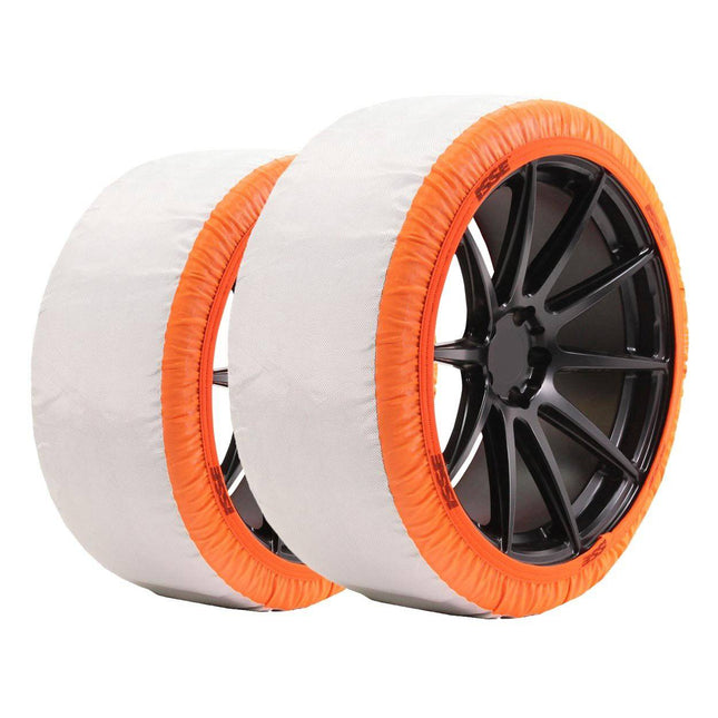 Isse Textiel sneeuwkettingen Super Wit - Oranje 66 L 2 stuks (set) - VCTparts.nl