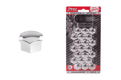 J-TEC Wielbout Wielmoer 17mm Doppen Beschermende Afdekkapjes Zilver 20 stuks (set)