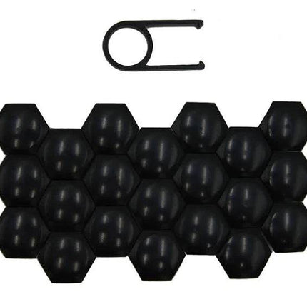 J - TEC Wielbout Wielmoer 17mm Doppen Beschermende Afdekkapjes Zwart 20 stuks (set) - VCTparts.nl