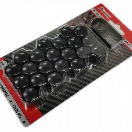 J - TEC Wielbout Wielmoer 17mm Doppen Beschermende Afdekkapjes Zwart 20 stuks (set) - VCTparts.nl
