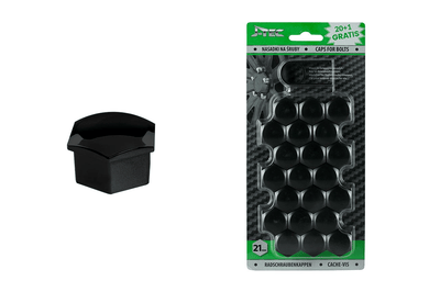 J-TEC Wielbout Wielmoer 21mm Doppen Beschermende Afdekkapjes Zwart 20 stuks (set)