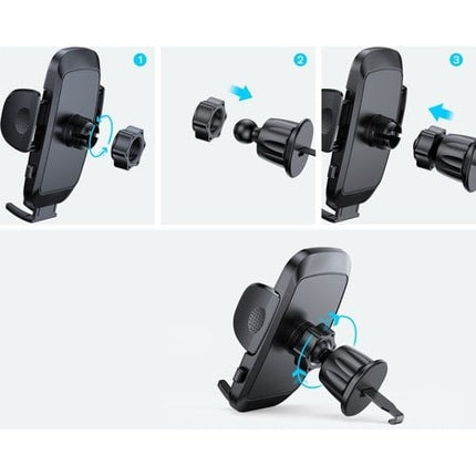 Joyroom Joyroom Auto Telefoonhouder voor Ventilatierooster Klem Zwart Hurtel 9