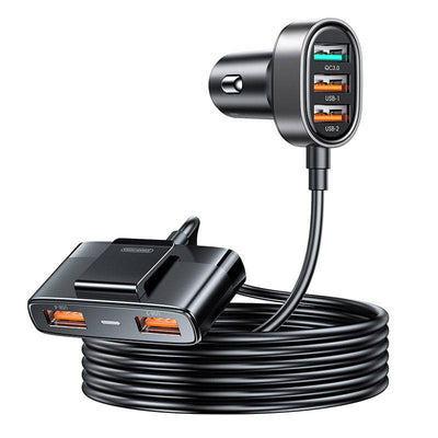Joyroom Autolader Oplader Snellader 5x USB-A -  45W (1.5m) [5x Fast Car Charger]