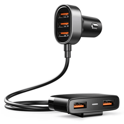 Joyroom Autolader Oplader Snellader 5x USB - A 6.2A (1.5m) [5x QC Fast Car Charger] - VCTparts.nl