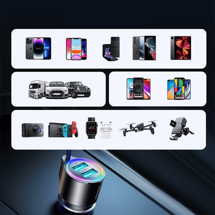 Joyroom Autolader Oplader USB - C & USB - A Snellader - 17W (1.5m) [Triple Fast Car Charger] - VCTparts.nl