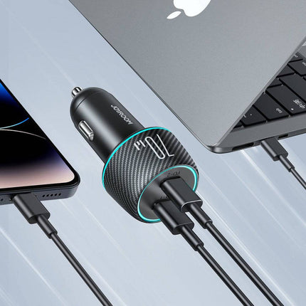 Joyroom Joyroom Autolader Snellader 2x USB - C 70W met LED Zwart Hurtel 8