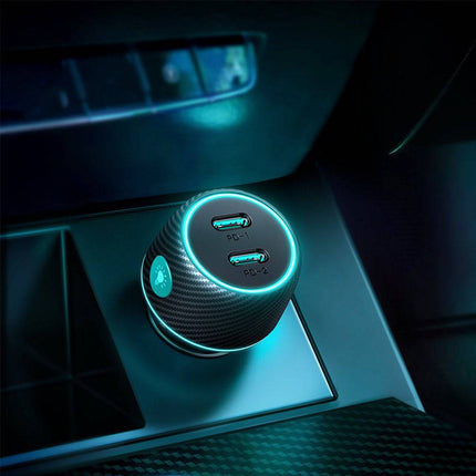 Joyroom Joyroom Autolader Snellader 2x USB - C 70W met LED Zwart Hurtel 5