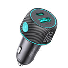 Joyroom Joyroom Autolader Snellader USB - A & USB - C 60W Zwart Hurtel 2