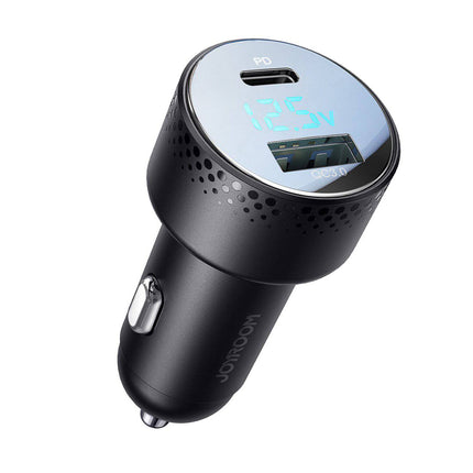 Joyroom Joyroom Autolader Snellader USB - C & USB - A 53W met LED Display Zwart Hurtel 1