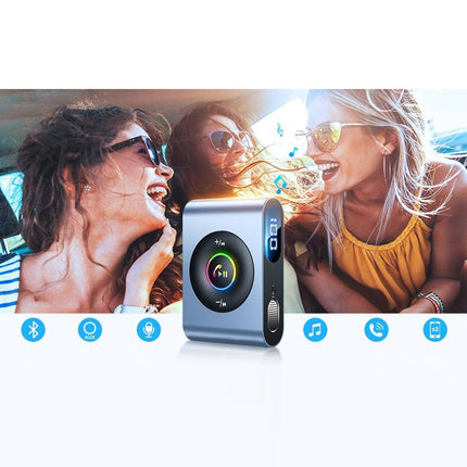 Joyroom Joyroom Bluetooth AUX Zender Bluetooth 5.3 (zender/ontvanger) voor Auto Grijs Hurtel 2