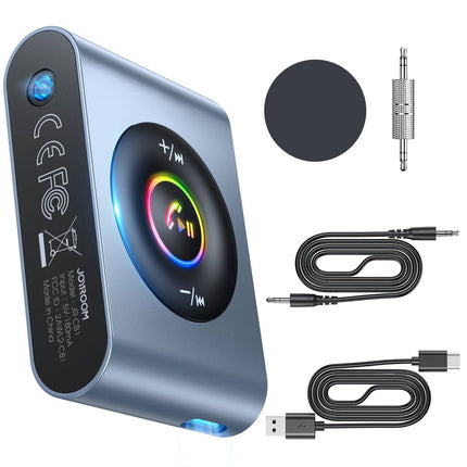 Joyroom Joyroom Bluetooth AUX Zender Bluetooth 5.3 (zender/ontvanger) voor Auto Grijs Hurtel 10