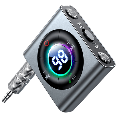 Joyroom Bluetooth AUX Zender (zender/ontvanger) voor Auto Grijs