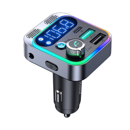 Joyroom Bluetooth Muziek FM Transmitter Handsfree Bellen met BassBooster USB - C & 2x USB - A Lader Zwart - VCTparts.nl