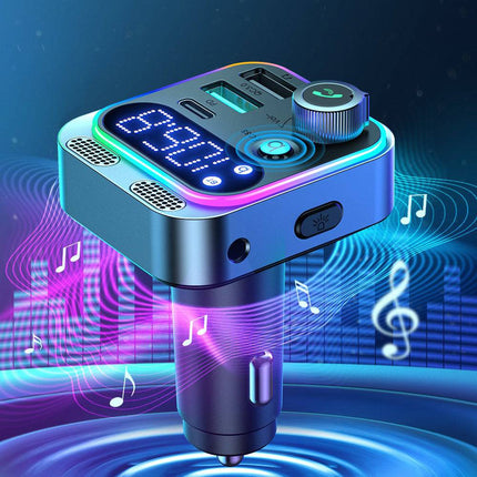 Joyroom Bluetooth Muziek FM Transmitter Handsfree Bellen met BassBooster USB - C & 2x USB - A Lader Zwart - VCTparts.nl