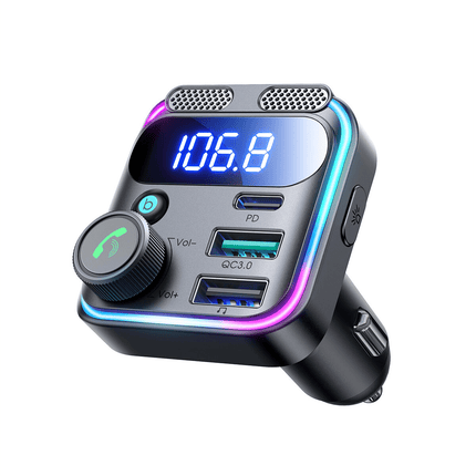 Joyroom Joyroom Bluetooth Muziek FM Transmitter Pro Handsfree Bellen met BassBooster USB - C & 2x USB - A Lader Zwart Hurtel 8