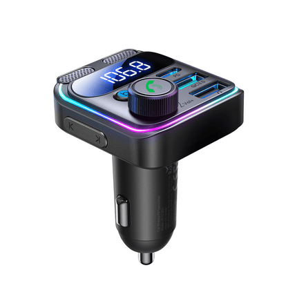 Joyroom Joyroom Bluetooth Muziek FM Transmitter Pro Handsfree Bellen met BassBooster USB - C & 2x USB - A Lader Zwart Hurtel 9