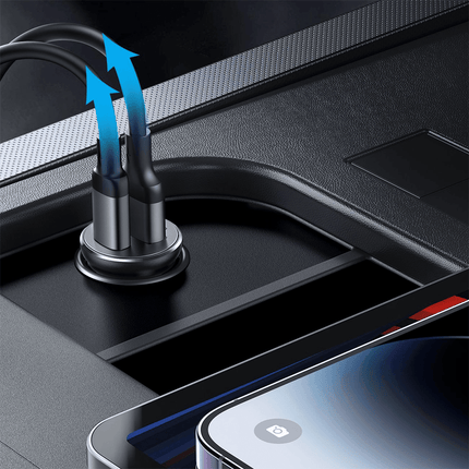Joyroom Joyroom Mini Autolader Dubbele Snellader USB - C & USB - A 30W Zwart Hurtel 2