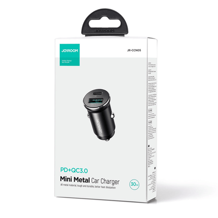 Joyroom Joyroom Mini Autolader Dubbele Snellader USB - C & USB - A 30W Zwart Hurtel 5