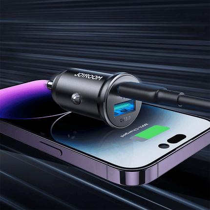 Joyroom Joyroom Mini Autolader Dubbele Snellader USB - C & USB - A 30W Zwart Hurtel 4