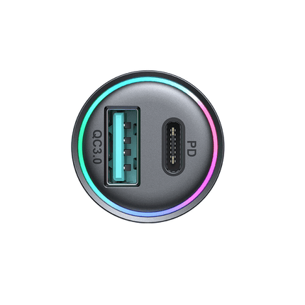 Joyroom Joyroom Mini Autolader Snellader USB - C & USB - A 60W met LED Indicator Zwart Hurtel 7