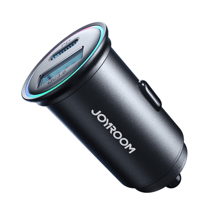 Joyroom Joyroom Mini Autolader Snellader USB - C & USB - A 60W met LED Indicator Zwart Hurtel 9