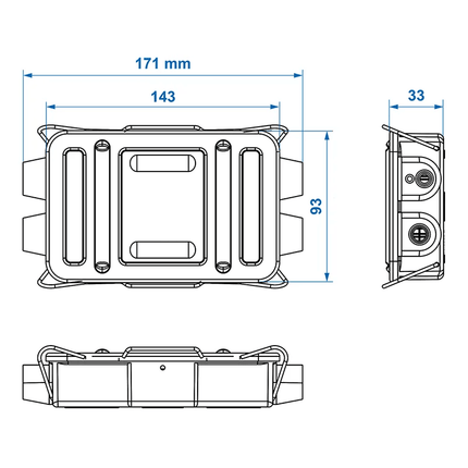 ProPlus Kabelverbindingsdoos 8x 4 - polig Waterdicht - Compacte Aftakdoos met Aluminium Afdekplaat voor Aanhanger PAT Europe 6