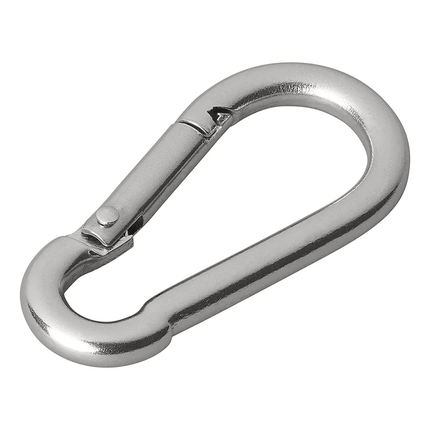 Karabijnhaak RVS 6x60mm Middel [Carabijnhaak - Musketon - Veerhaak] - VCTparts.nl