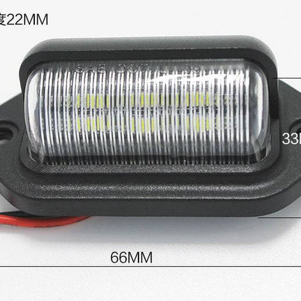 Kentekenplaatverlichting Nummerplaat Lamp 6LEDs 6000K Wit - Universeel Geen Error (set) - VCTparts.nl