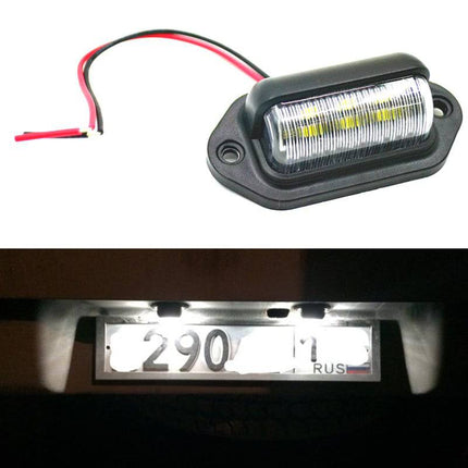 Kentekenplaatverlichting Nummerplaat Lamp 6LEDs 6000K Wit - Universeel Geen Error (set) - VCTparts.nl