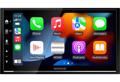 Kenwood DMX-7722DABS 6.8” AV-Receiver met Bluetooth DAB Radio Wireless Apple CarPlay/Android Auto Zwart