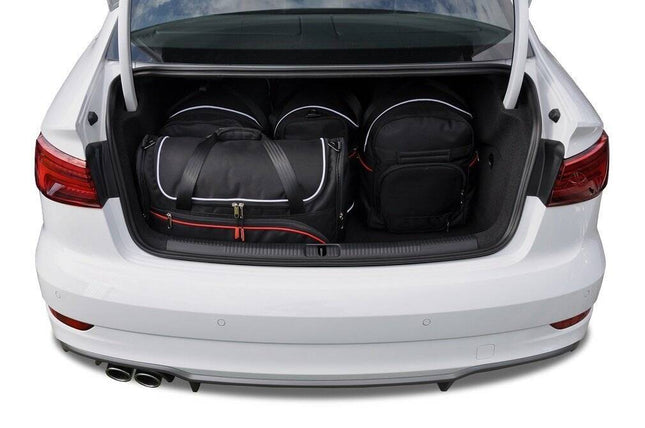 Kjust Kjust Reistassenset voor Audi A3 Sedan 2013-2020 - Set van 5 Tassen met 2 Roltassen en 3 Vliegtuigtassen Harvest Automotive 2