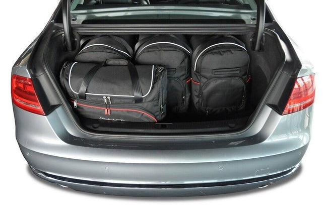 Kjust Kjust Reistassenset voor Audi A8 Sedan 2010-2018 - Set van 5 Tassen met 3 Roltassen en 2 Vliegtuigtassen Harvest Automotive 2