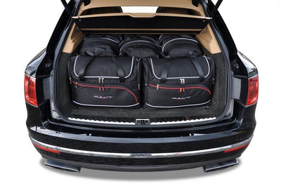 Kjust Reistassenset voor Bentley Bentayga vanaf 2015 - Set van 5 Tassen met 3 Roltassen en 2 Vliegtuigtassen