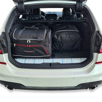 Kjust Kjust Reistassenset voor BMW 3 serie Touring vanaf 2019 - Set van 4 Tassen met 2 Roltassen en 2 Vliegtuigtassen Harvest Automotive 2
