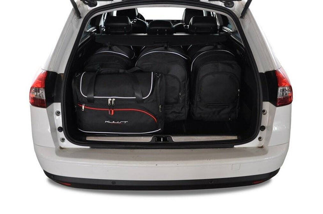 Kjust Kjust Reistassenset voor Citroen C5 Tourer stationwagen 2008-2018 - Set van 5 Tassen met 3 Roltassen en 2 Vliegtuigtassen Harvest Automotive 2
