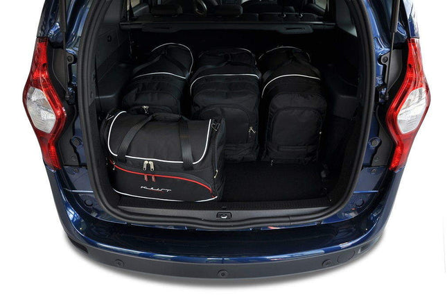 Kjust Kjust Reistassenset voor Dacia Lodgy 2012-2021 - Set van 5 Tassen met 3 Roltassen en 2 Vliegtuigtassen Harvest Automotive 2