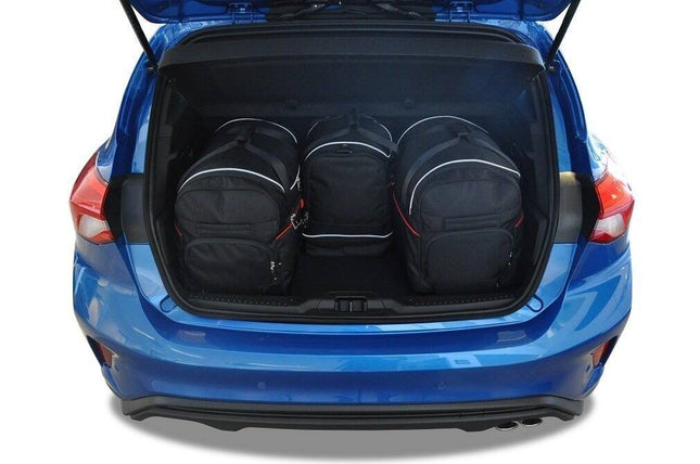 Kjust Kjust Reistassenset voor Ford Focus 5-deurs vanaf 2018 - Set van 4 Tassen met 2 Roltassen 1 Sporttas en 1 Vliegtuigtas Harvest Automotive 2