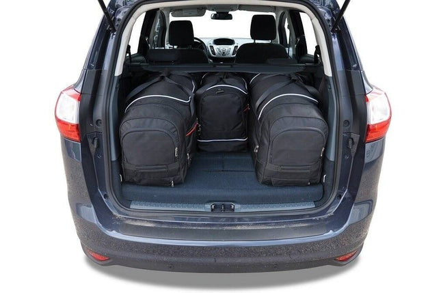 Kjust Kjust Reistassenset voor Ford Grand C-Max 2010-2015 - Set van 4 Tassen met 2 Roltassen en 2 Sporttassen Harvest Automotive 2